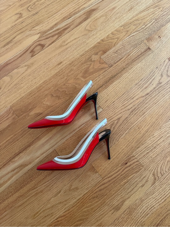 Christian Louboutin Shoes - Christian Louboutin Paulina Sling 85 Patent/PVC Version Corazon